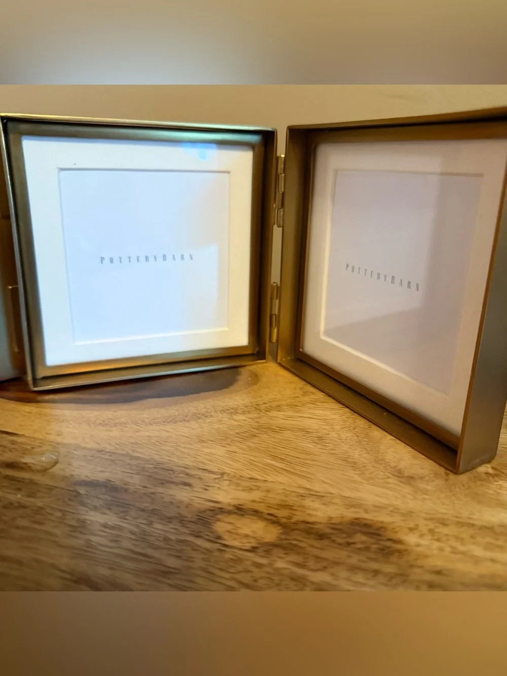 Pottery Barn Stowe Foldable Frames. Brass Finish.  Brand New